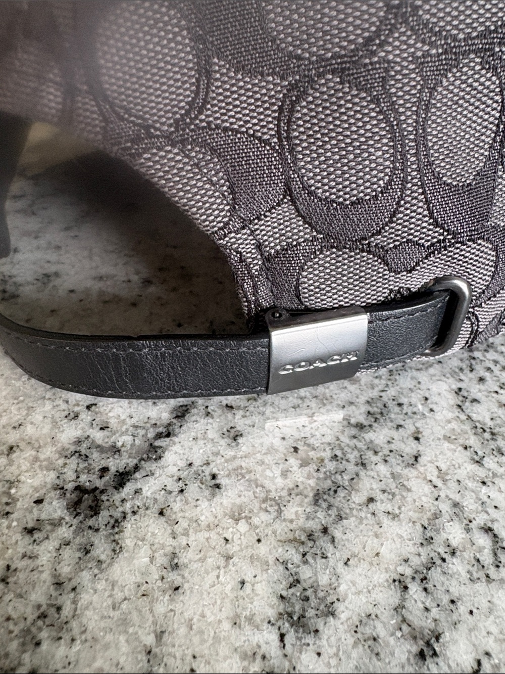 Coach Men's Signature Monogram Baseball Cap - Gray/Black - Picture 5 of 5